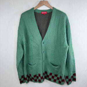 Supreme Green Checkered Cardigan