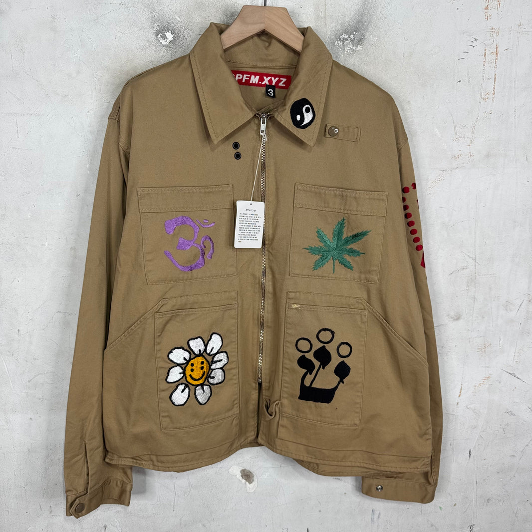 Cactus Plant Flea Market Knowledge Embroidered Jacket