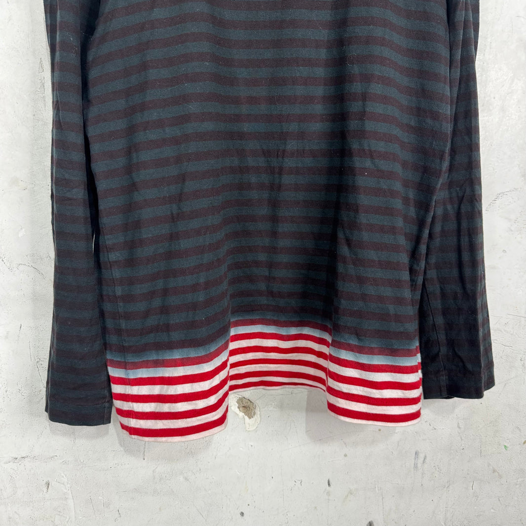 CDG Black Striped Gradient L/S T-Shirt
