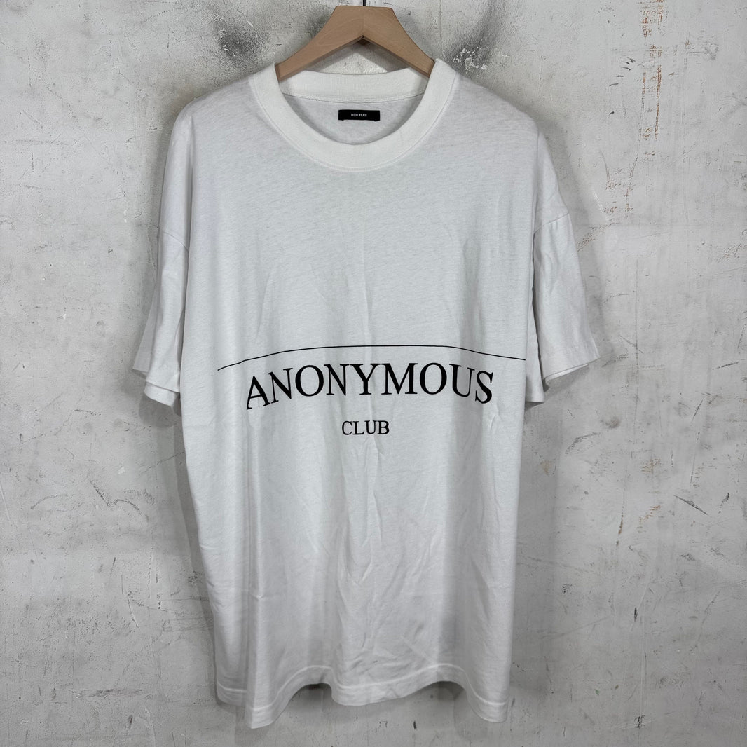Hood By Air White Anonymous Club Logo T-Shirt