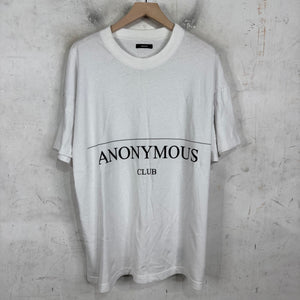 Hood By Air White Anonymous Club Logo T-Shirt