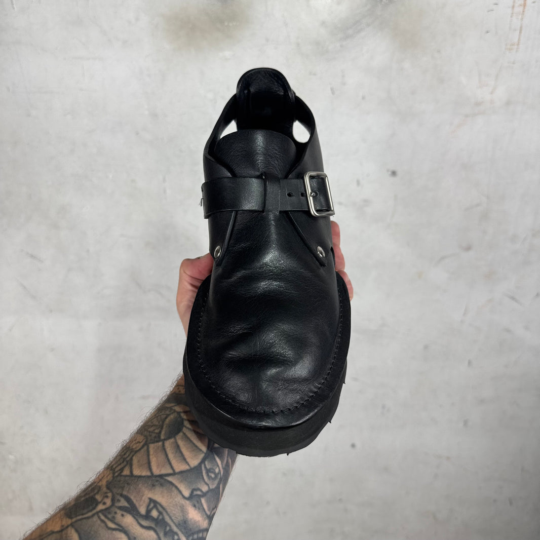 Jil Sander Chunky Black Closed Toe Sandals