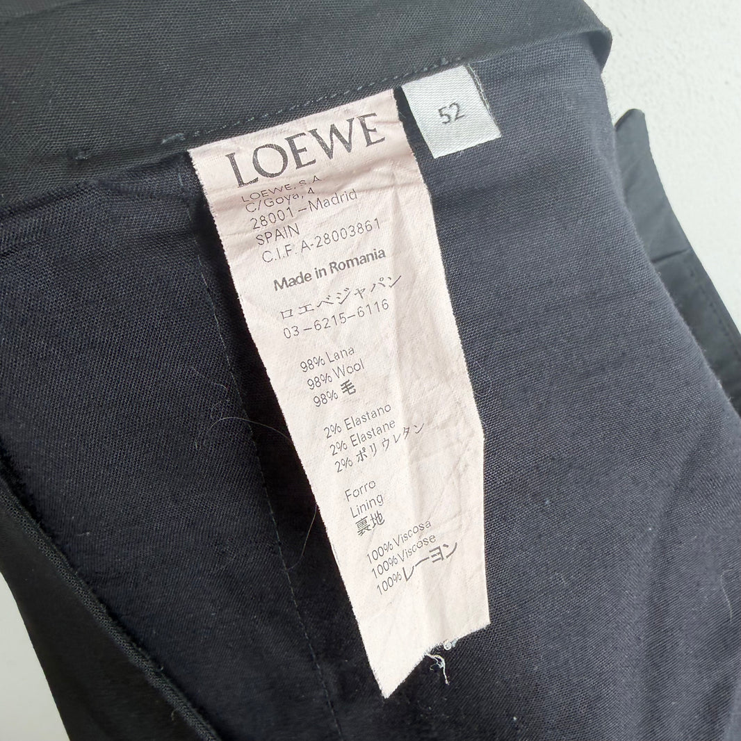 Loewe Black Wool Trouser Pants
