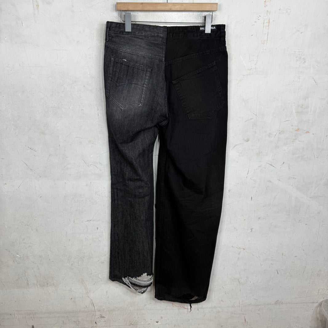 Balenciaga Hybrid Split Drawstring Jeans