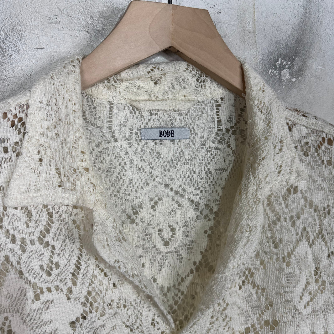 Bode Cream Lace Shirt