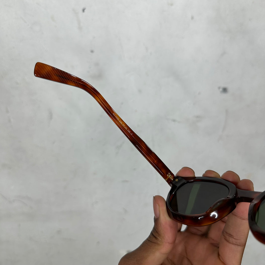 Zegna Brown Turtle Sunglasses