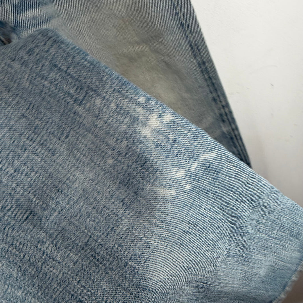 RRL Light Blue Wash Repaired Jeans