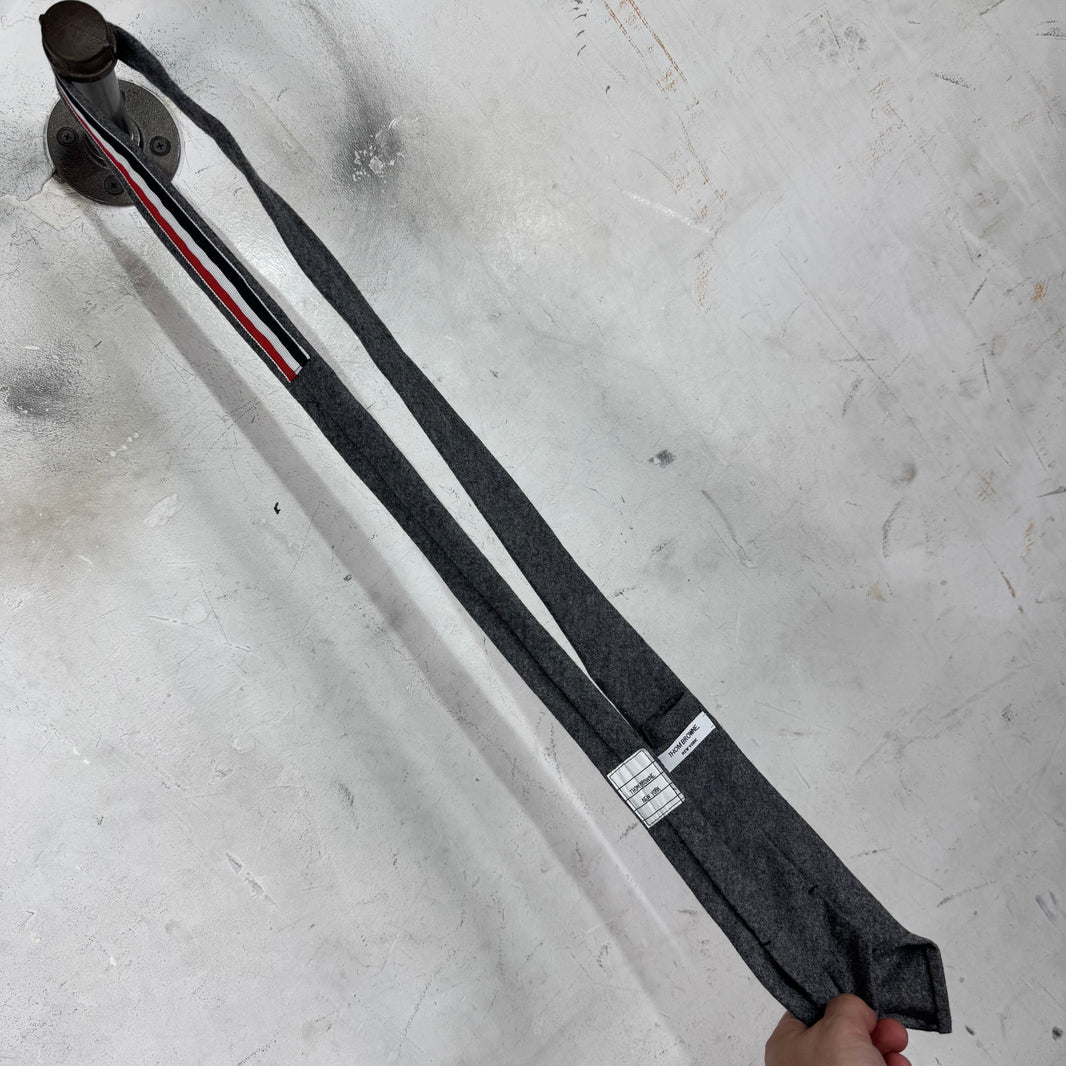 Thom Browne Grey Wool Tie