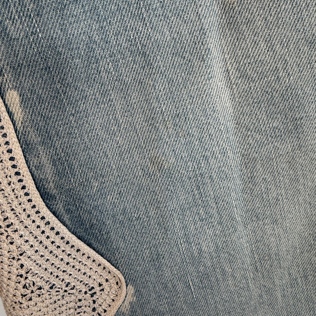 Kapital Blue Denim Bone Shorts