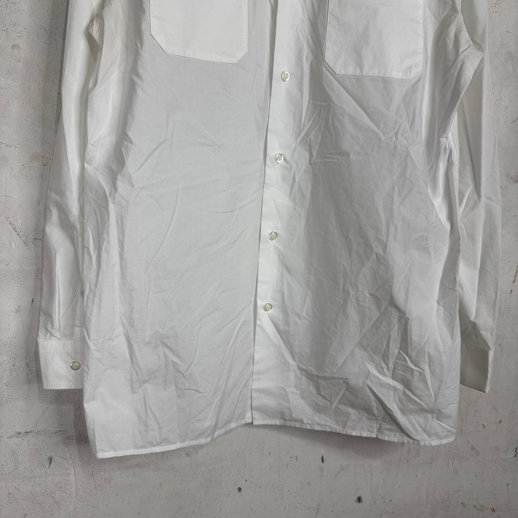 Prada White Epaulette Shoulder Shirt