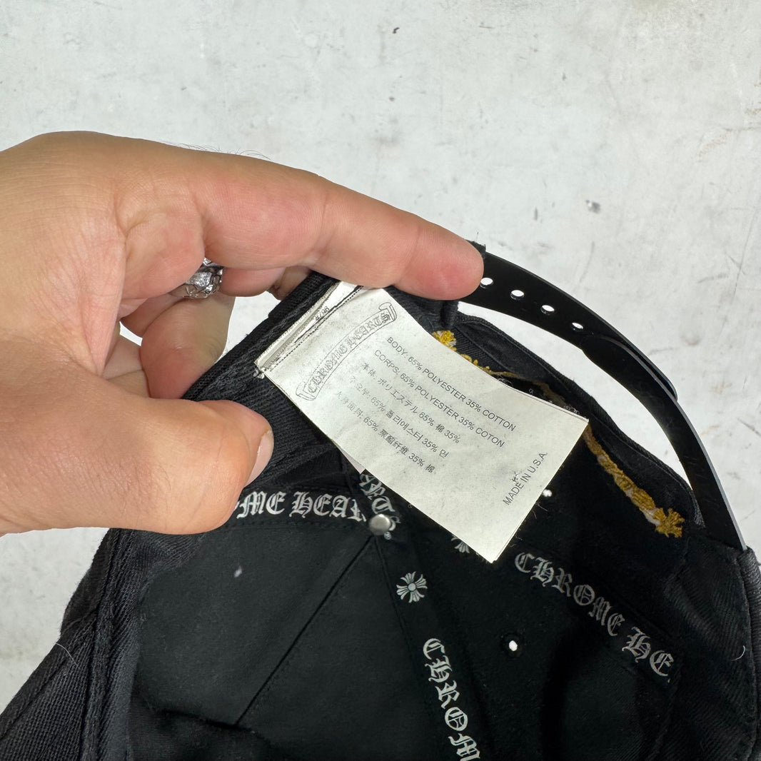 Chrome Hearts Black Yellow CH Baseball Hat