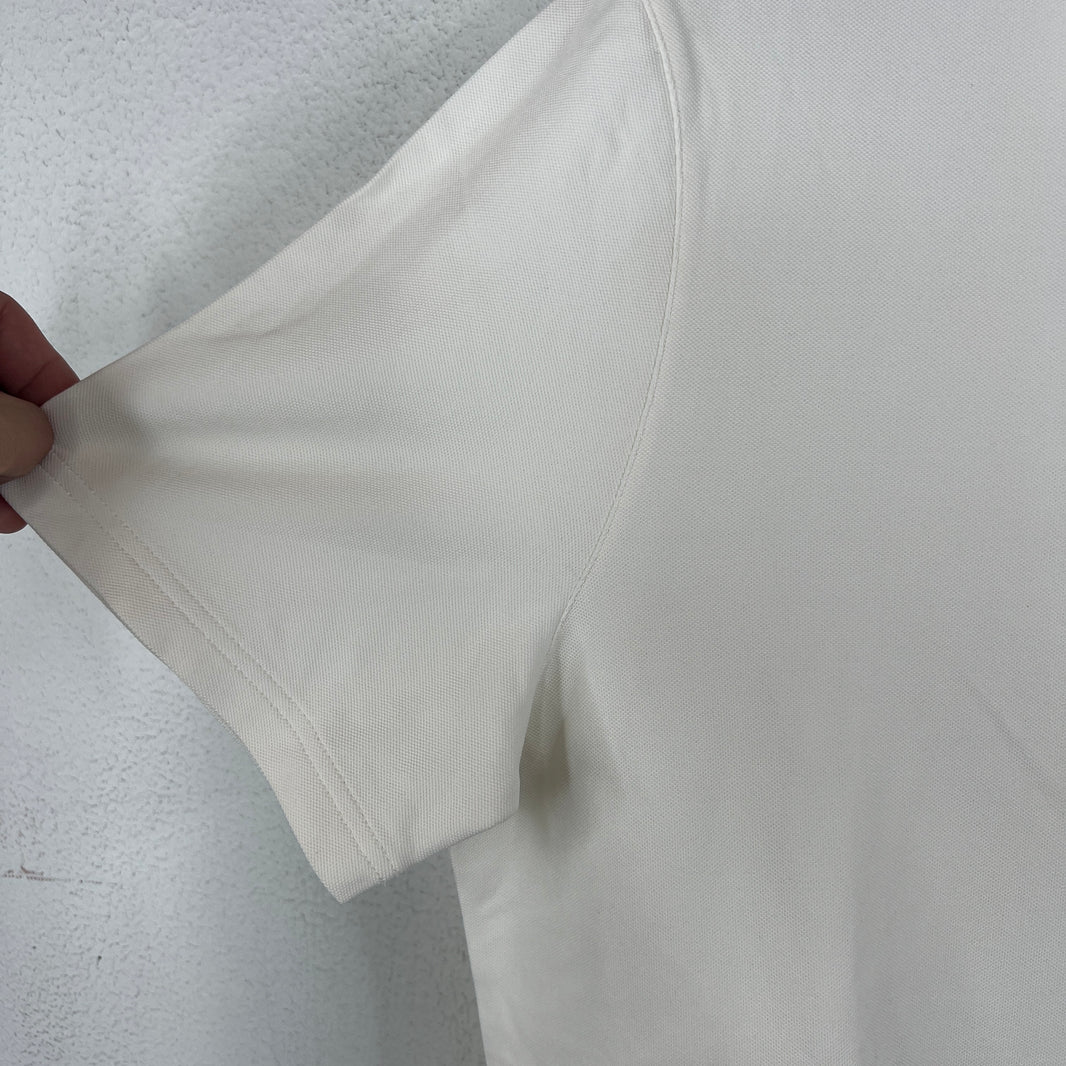 Prada White Zip Up Polo T-Shirt
