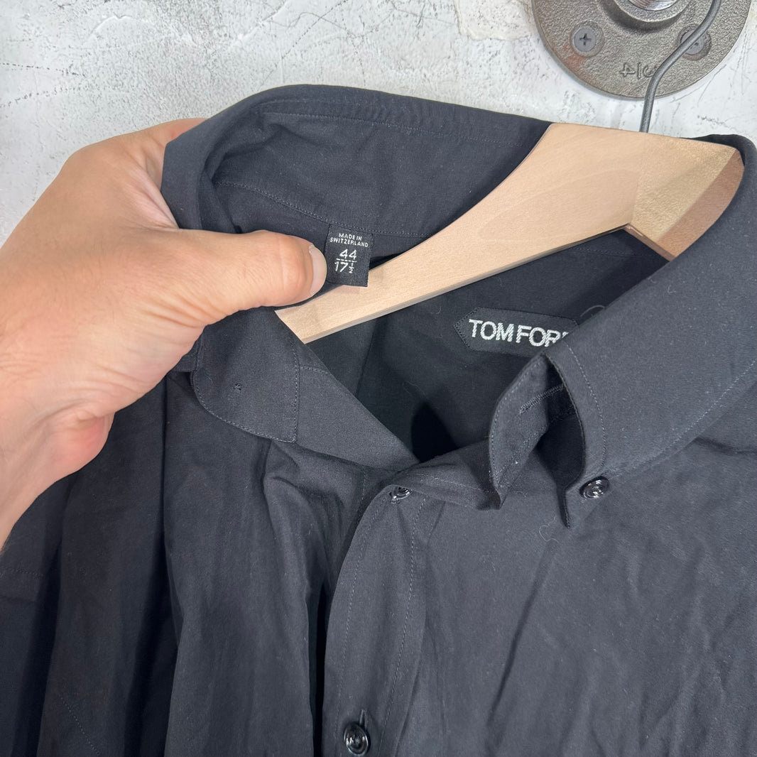 Tom Ford Black Lyocell/Silk Blend Shirt