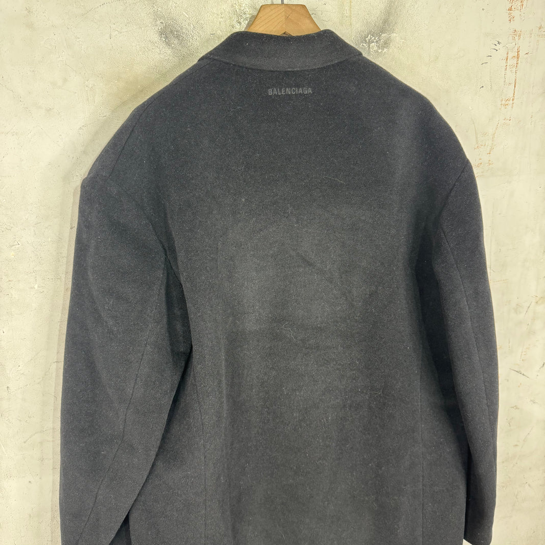 Balenciaga Wool Alpaca Floor Trench Coat