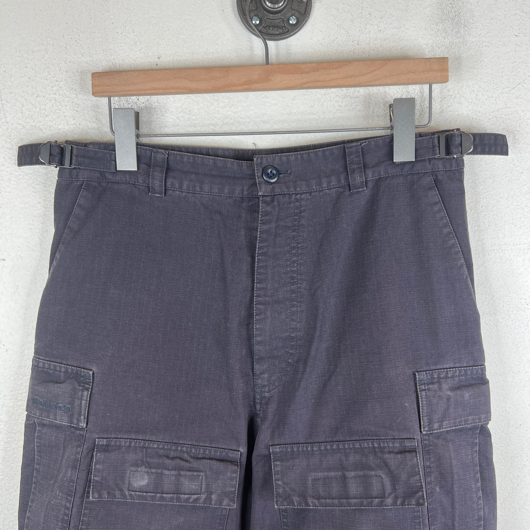 Balenciaga Navy Ripstop Convertible Cargo Trousers