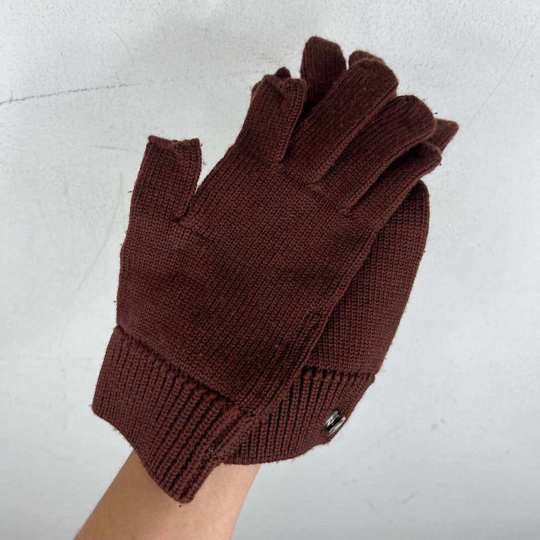 Rick Owens Touchscreen Wool Knit Gloves