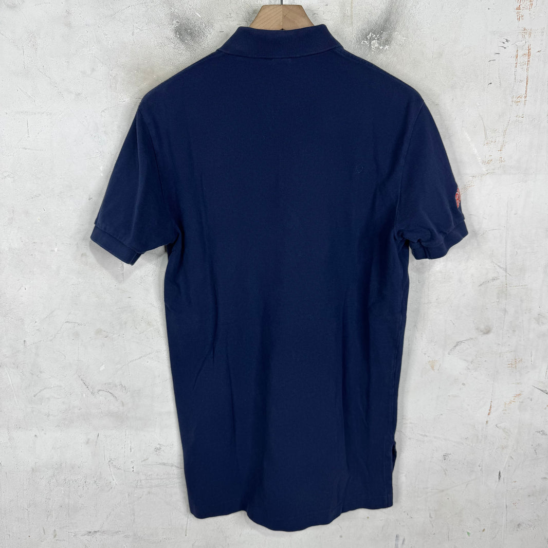 Ralph Lauren Bucknell Navy Orange Pony Polo