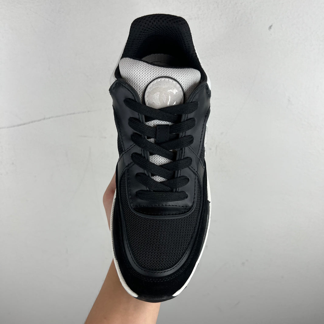 Chanel Black/White CC Runners