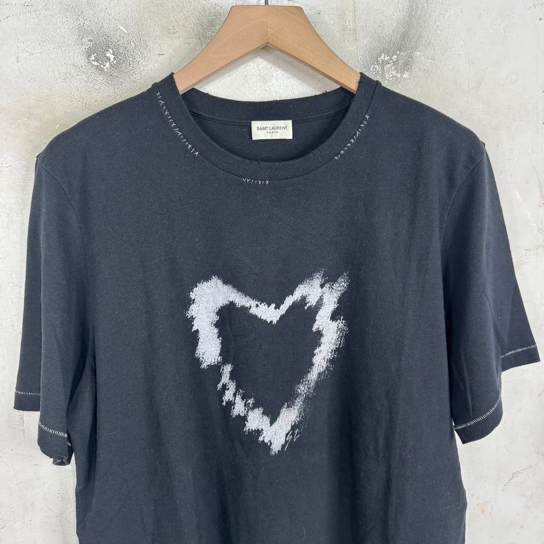Saint Laurent Distorted Heart T-Shirt