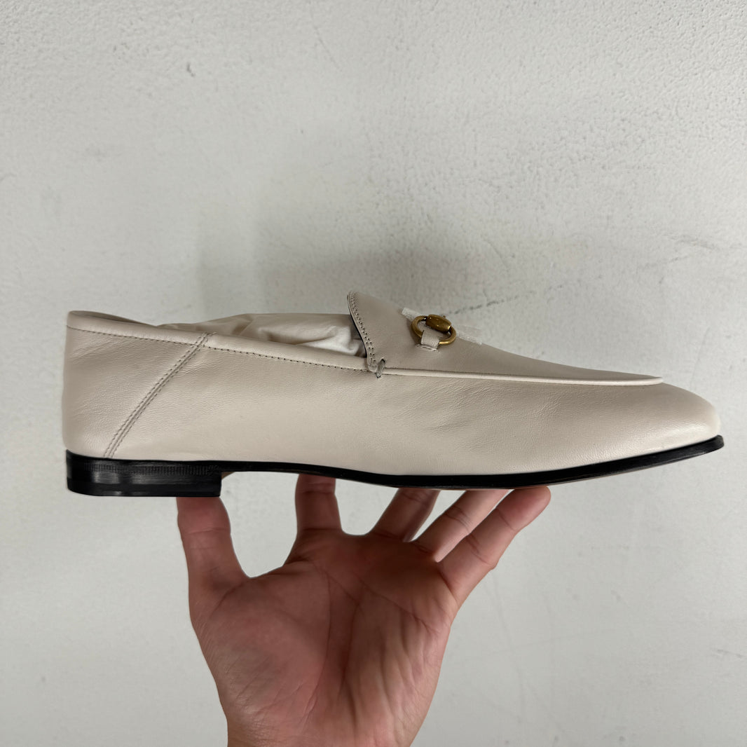 Gucci Horsebit White Loafer