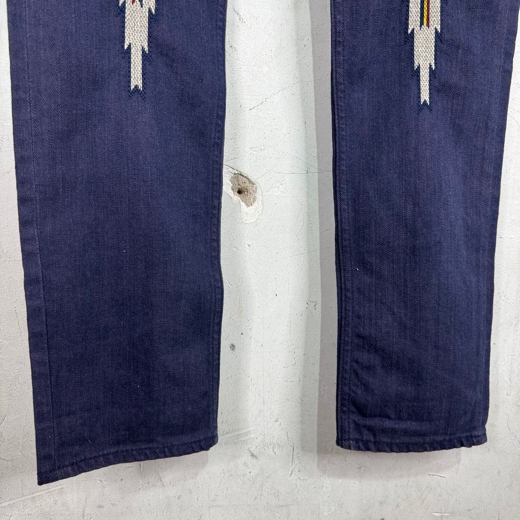 Number Nine Purple Aztec Jeans