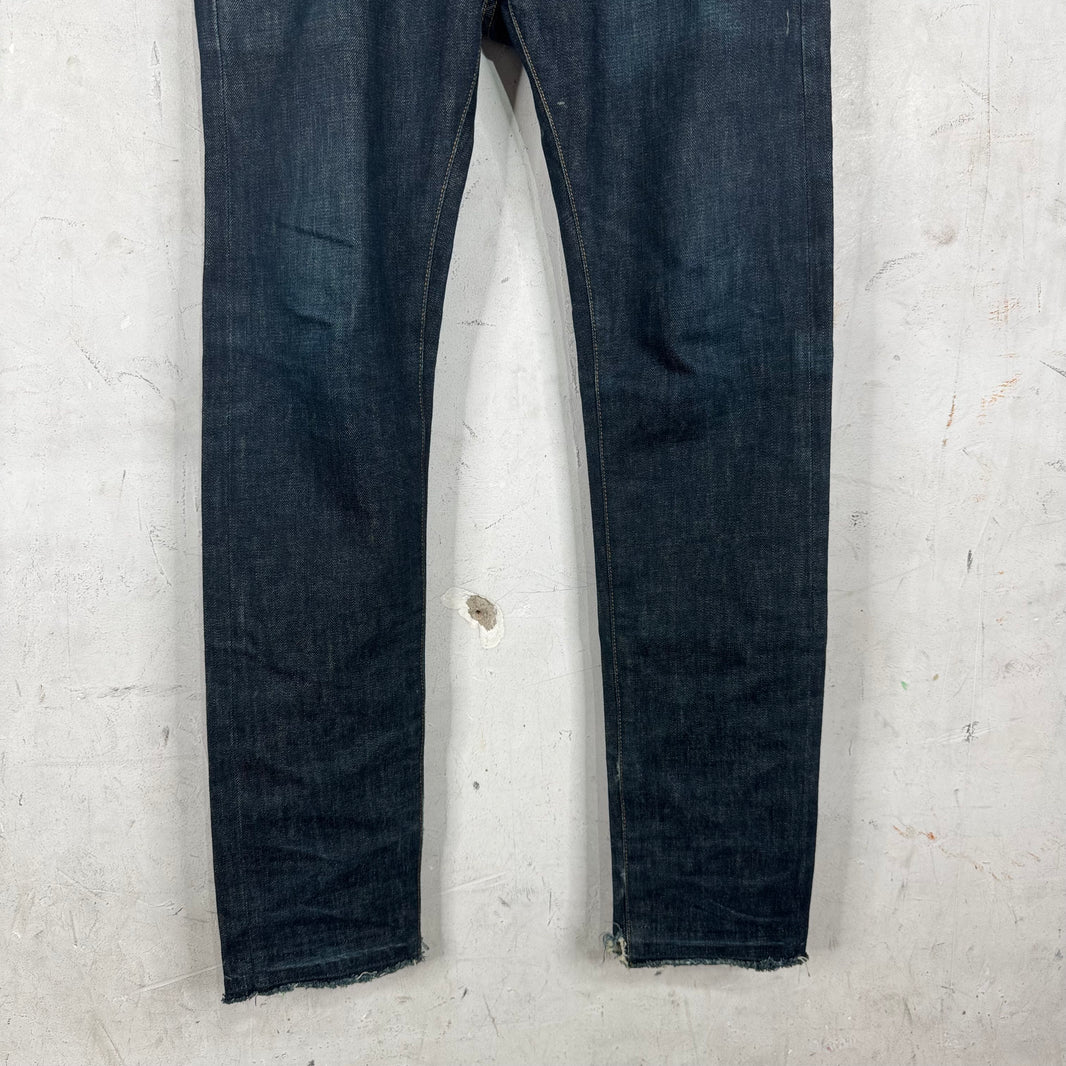 Dior Raw Denim Cut Hem Jeans