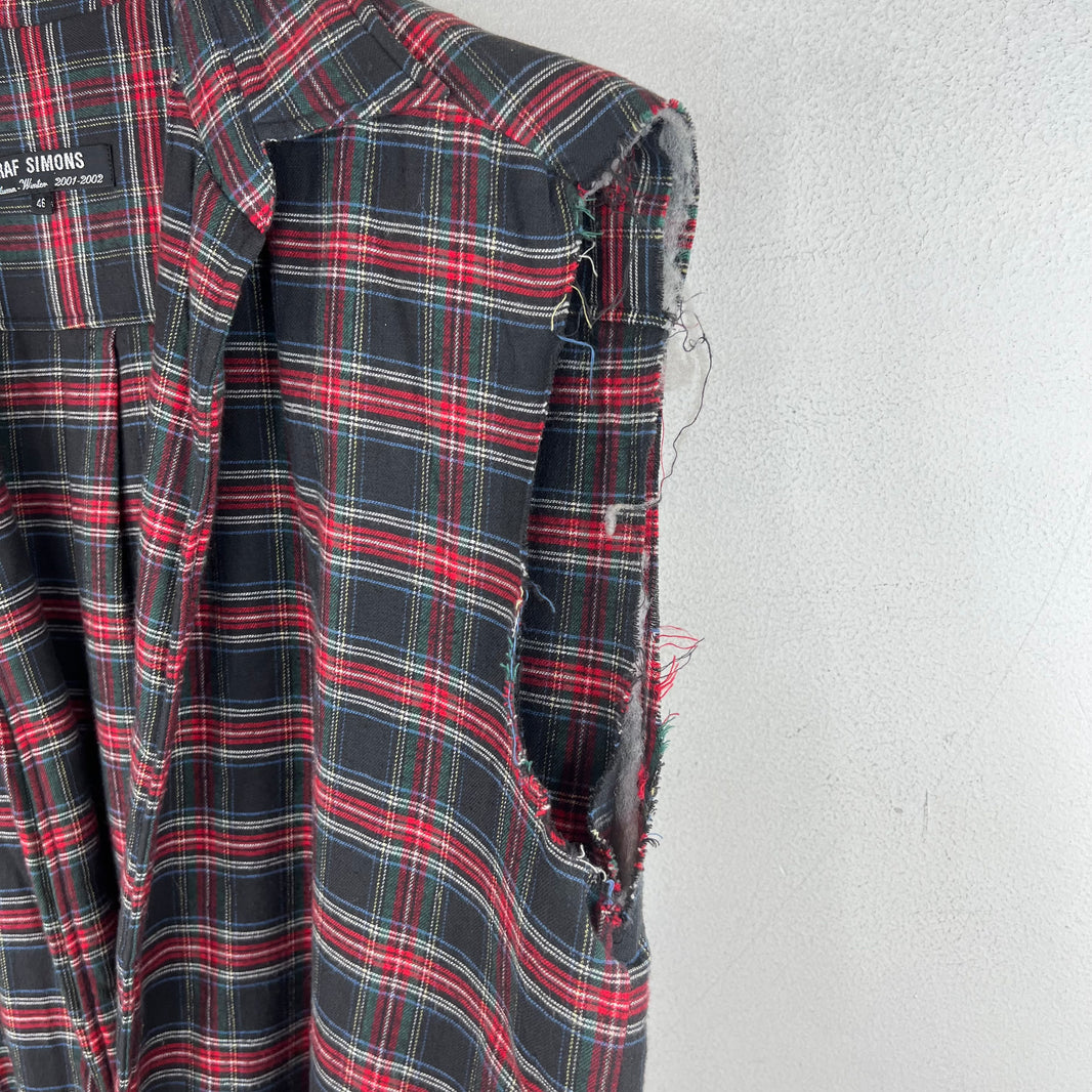 Raf Simons '02 Riot Riot Riot Sleeveless Flannel