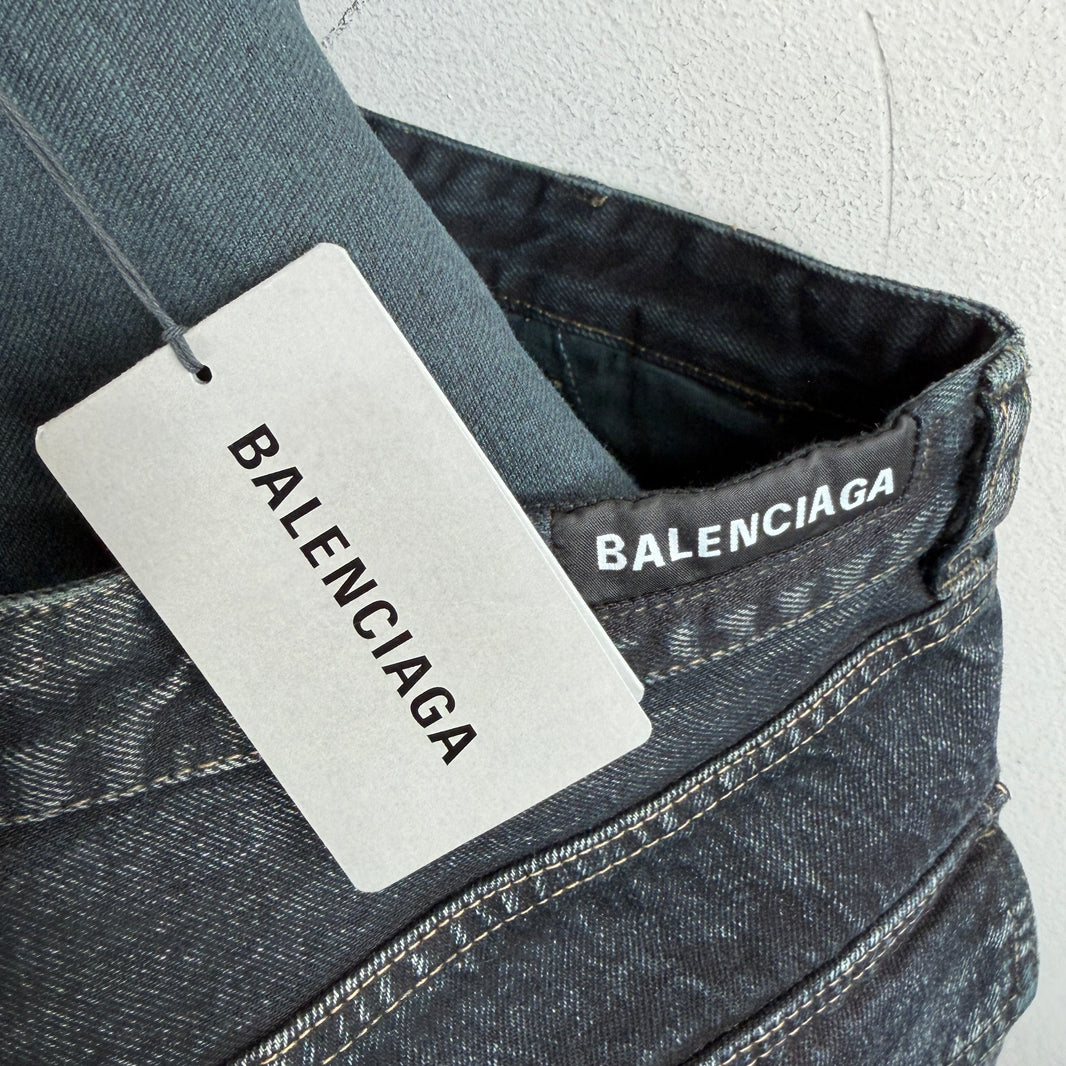 Balenciaga Dark Wash Cargo Jeans