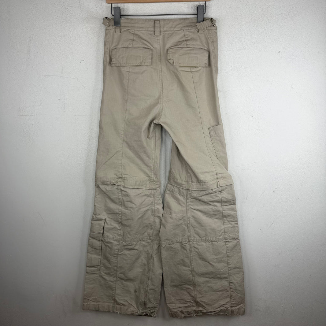 Balenciaga White Flared Convertible Cargo Pants