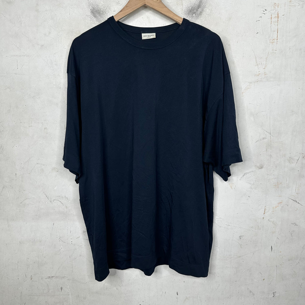 Dries Van Noten Navy Basic T-Shirt