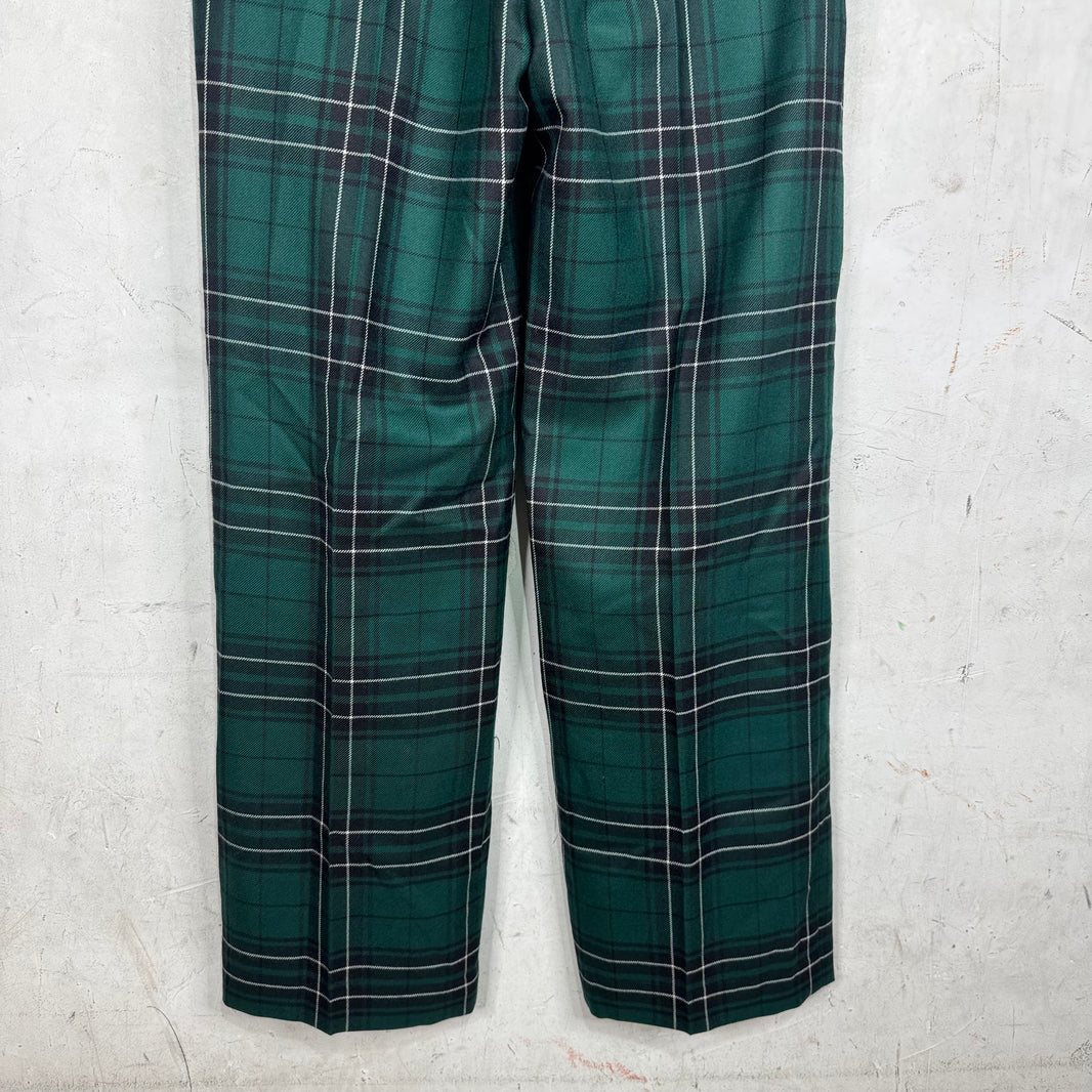 JW Anderson Green Plaid Trousers