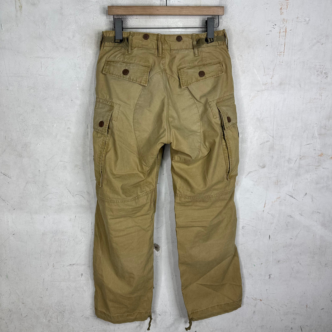 RRL Heavy Tan Zippered Cargos