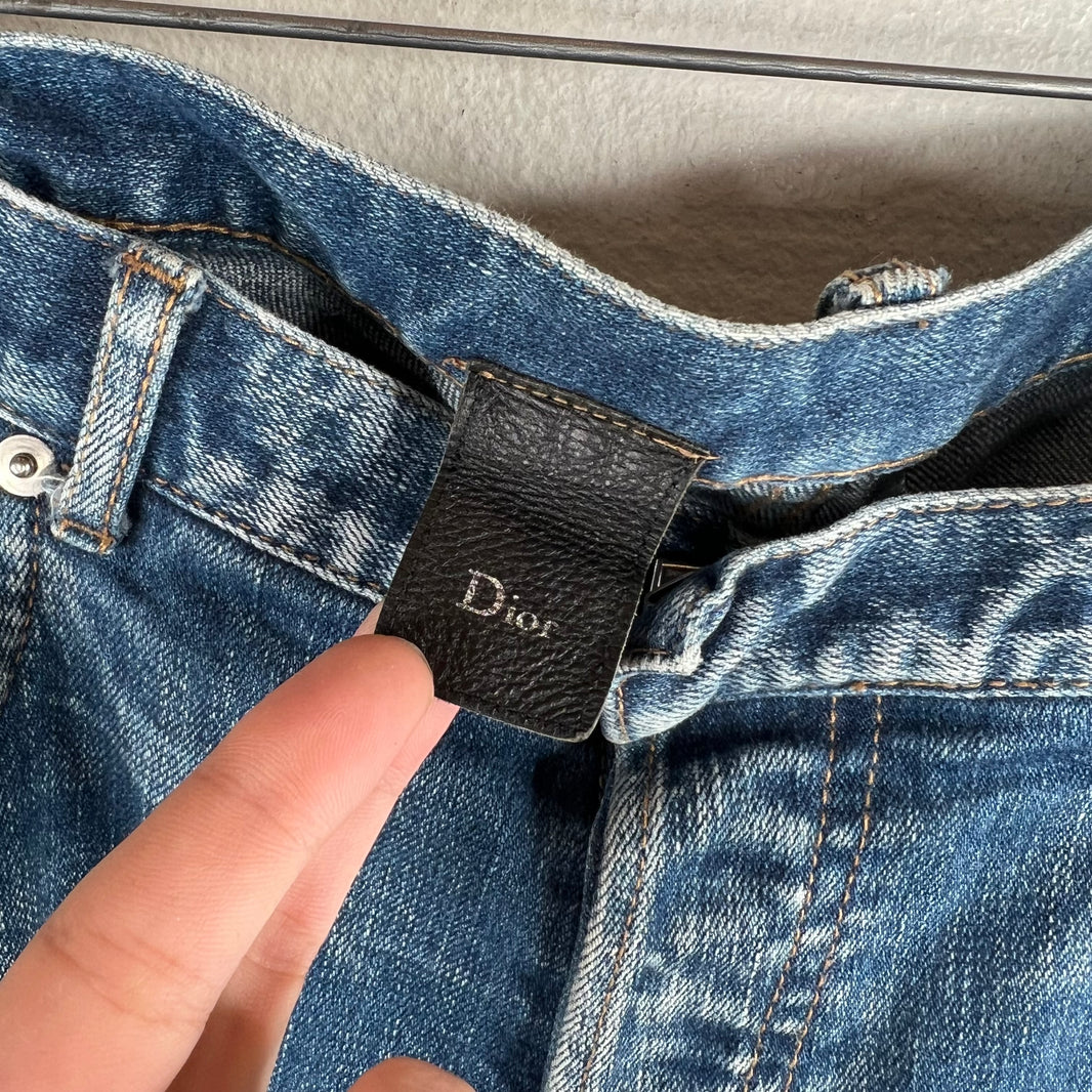 Dior Ink Me Paint Splatter Jeans