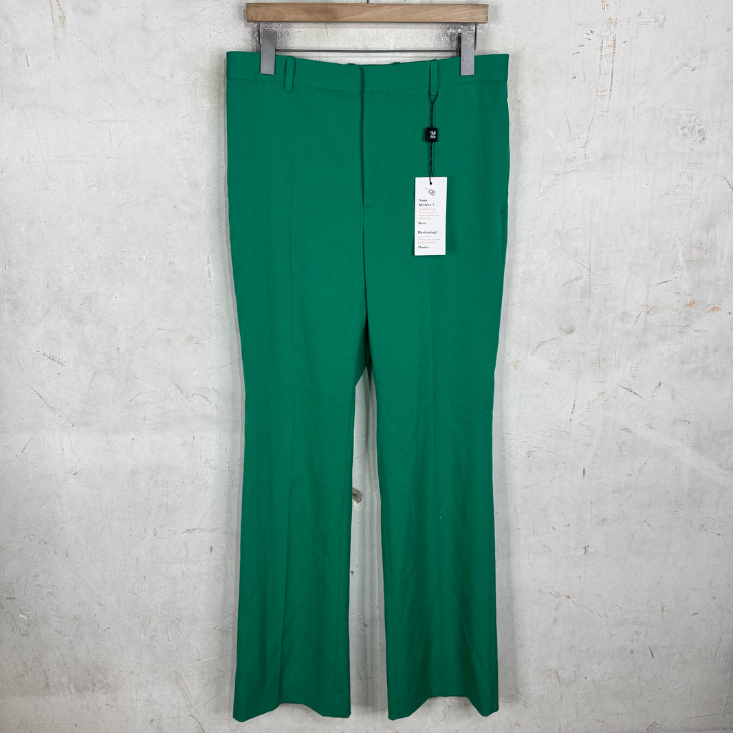 Balenciaga Green Pleated Trousers