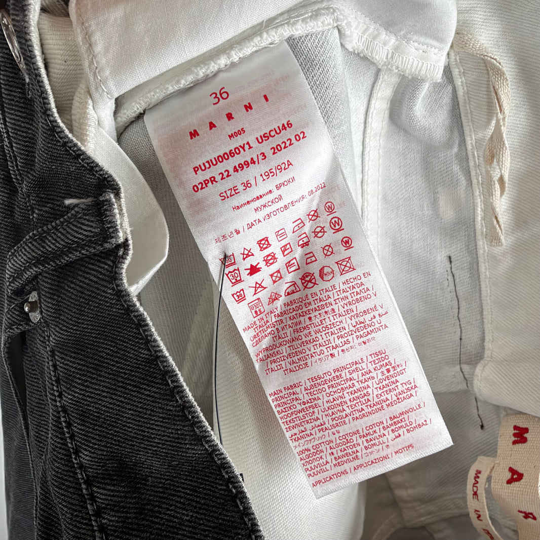 Marni Baggy Distressed Bottoms Jeans