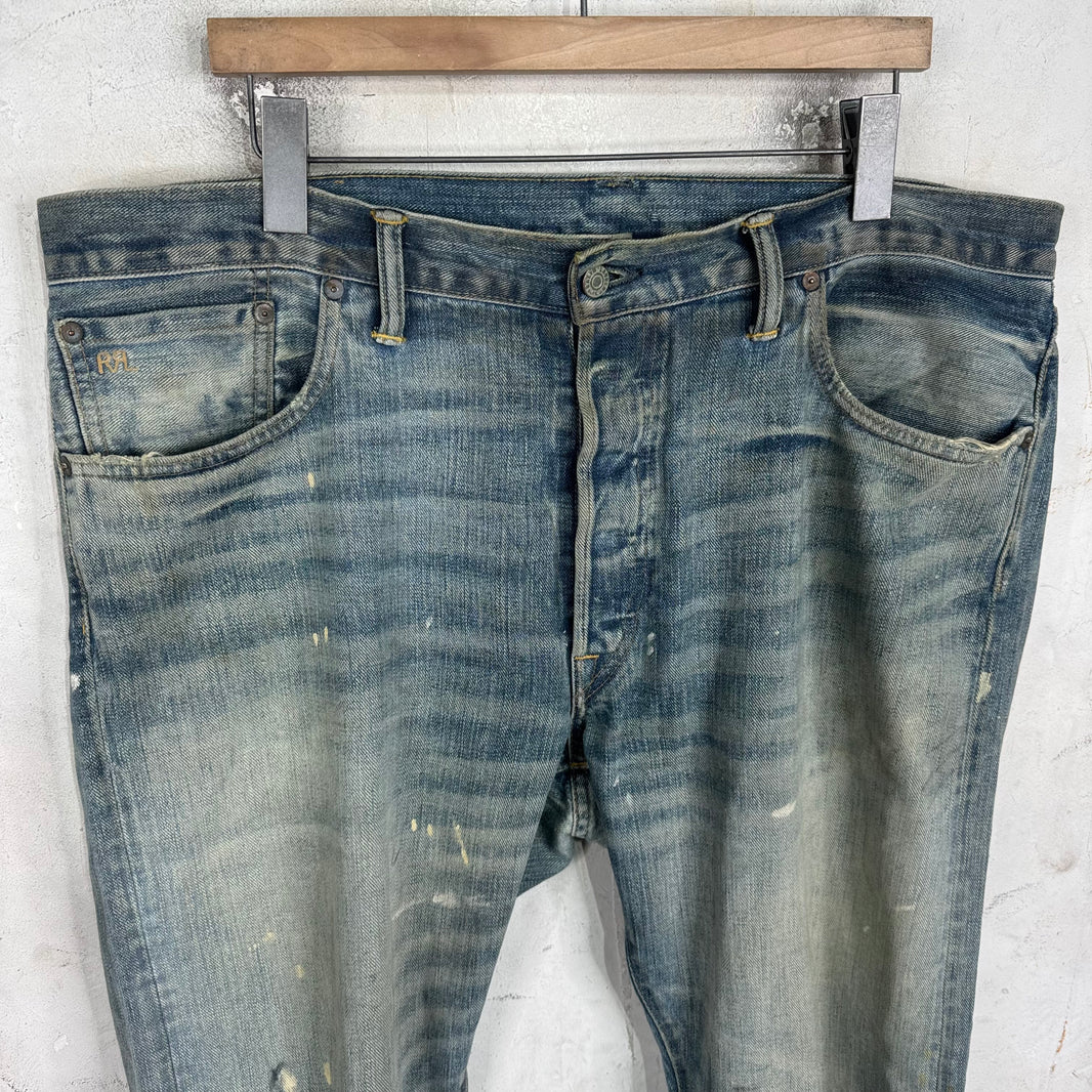 RRL Slim Narrow Lightwash Painter Jeans