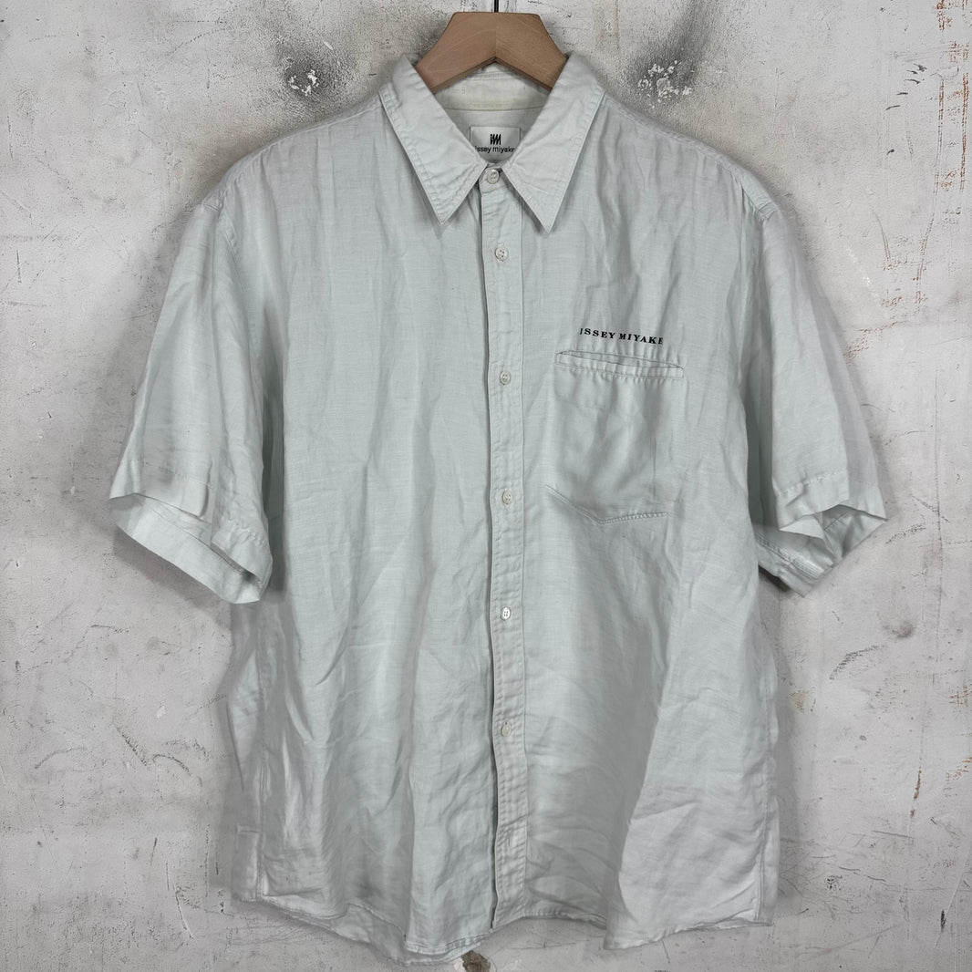 Issey Miyake Logo S/S Buttoned Shirt