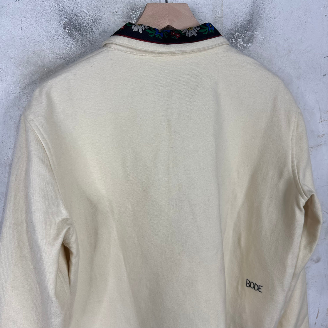 Bode Ecru Alpine Pullover Jacket