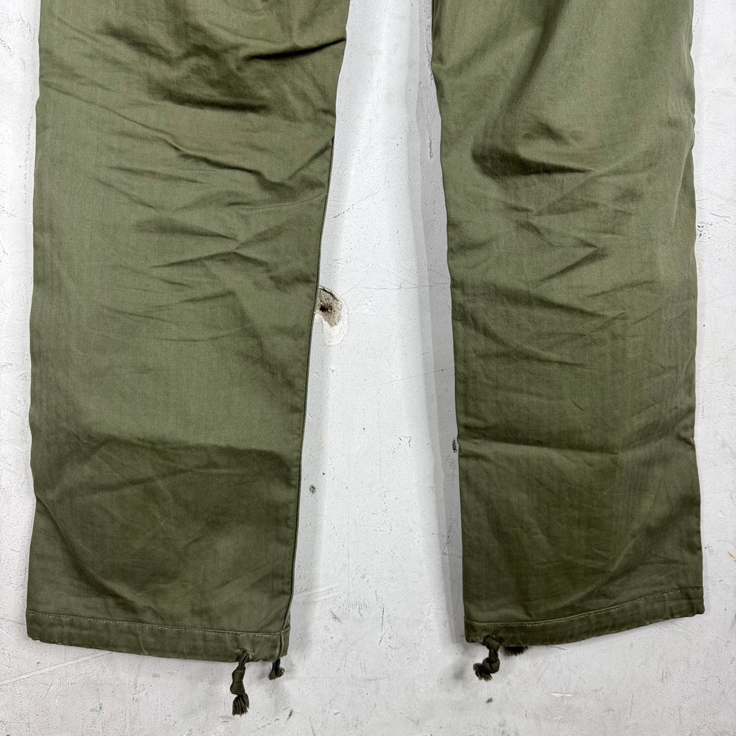 RRL Olive Herringbone Cargos
