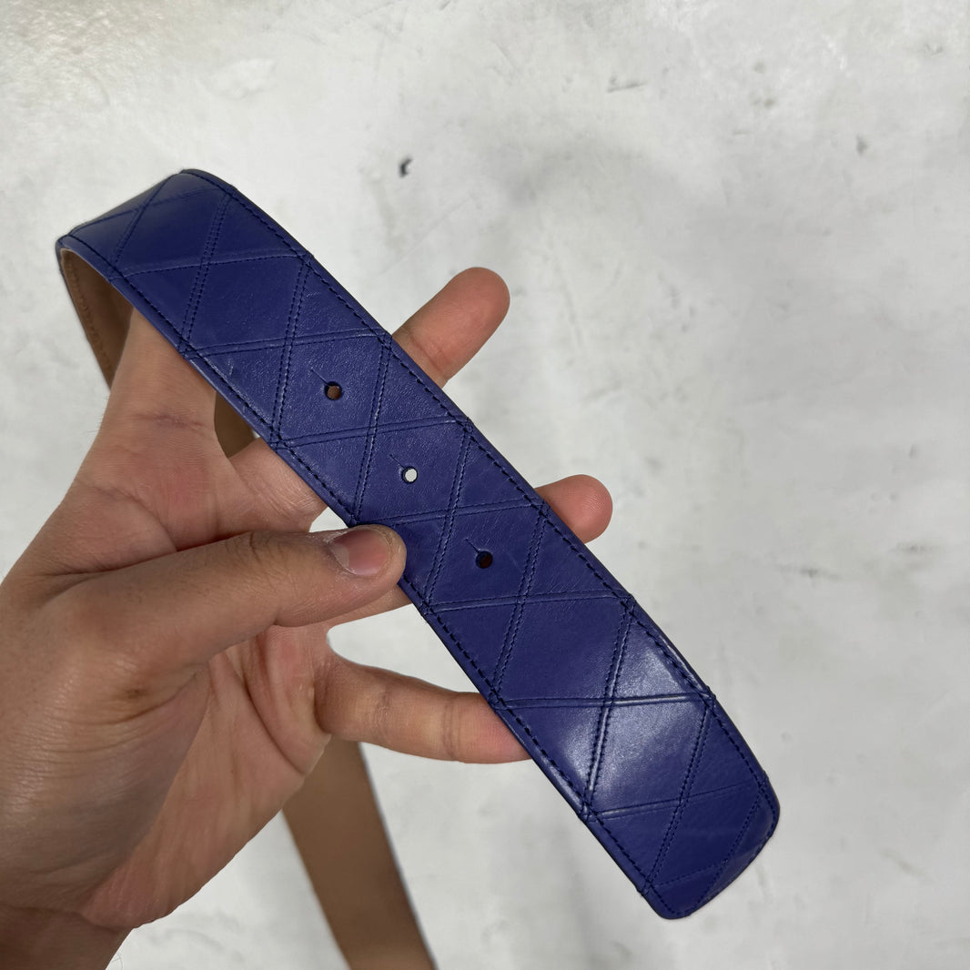 Chanel Purple Quilted Belt