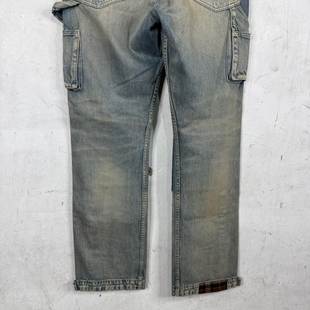 Amiri Lightwash Patched Carpenter Jeans