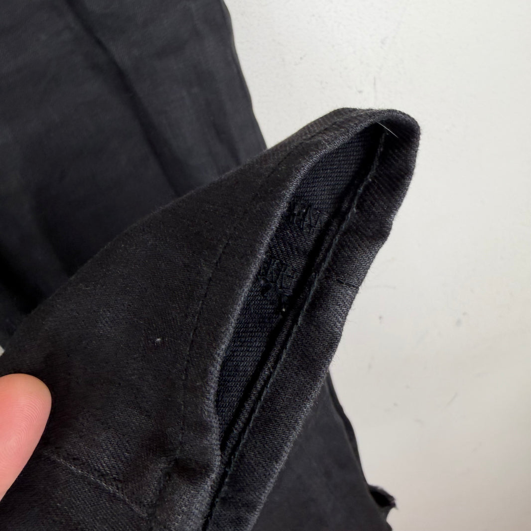 Saint Laurent Black Waxed Distressed D02 Jeans