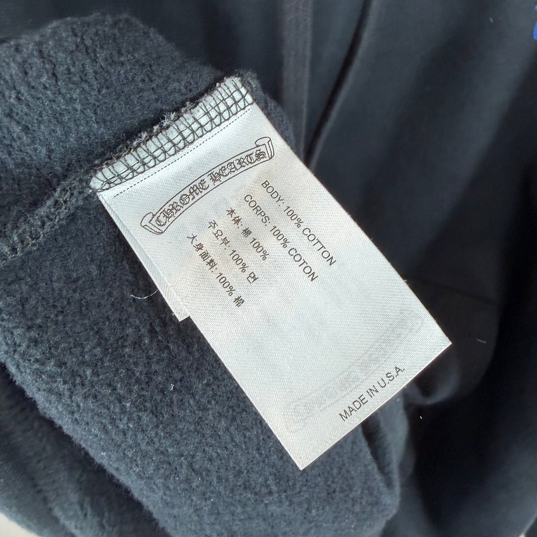 Chrome Hearts Blue Vertical Logo Hoodie