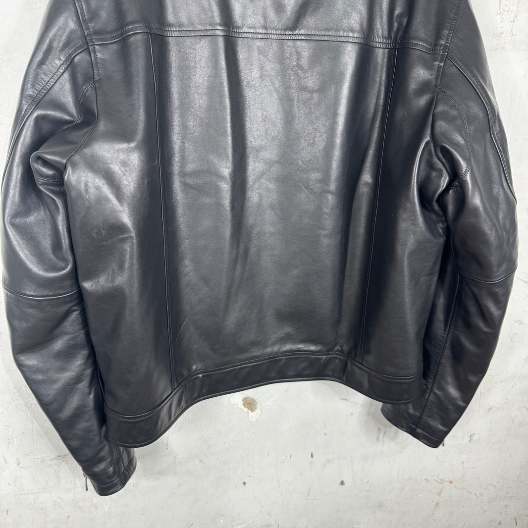 Stussy Leather Cafe Racer Jacket