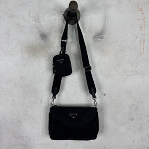 Prada Renylon Large Pocketed Messenger Bag