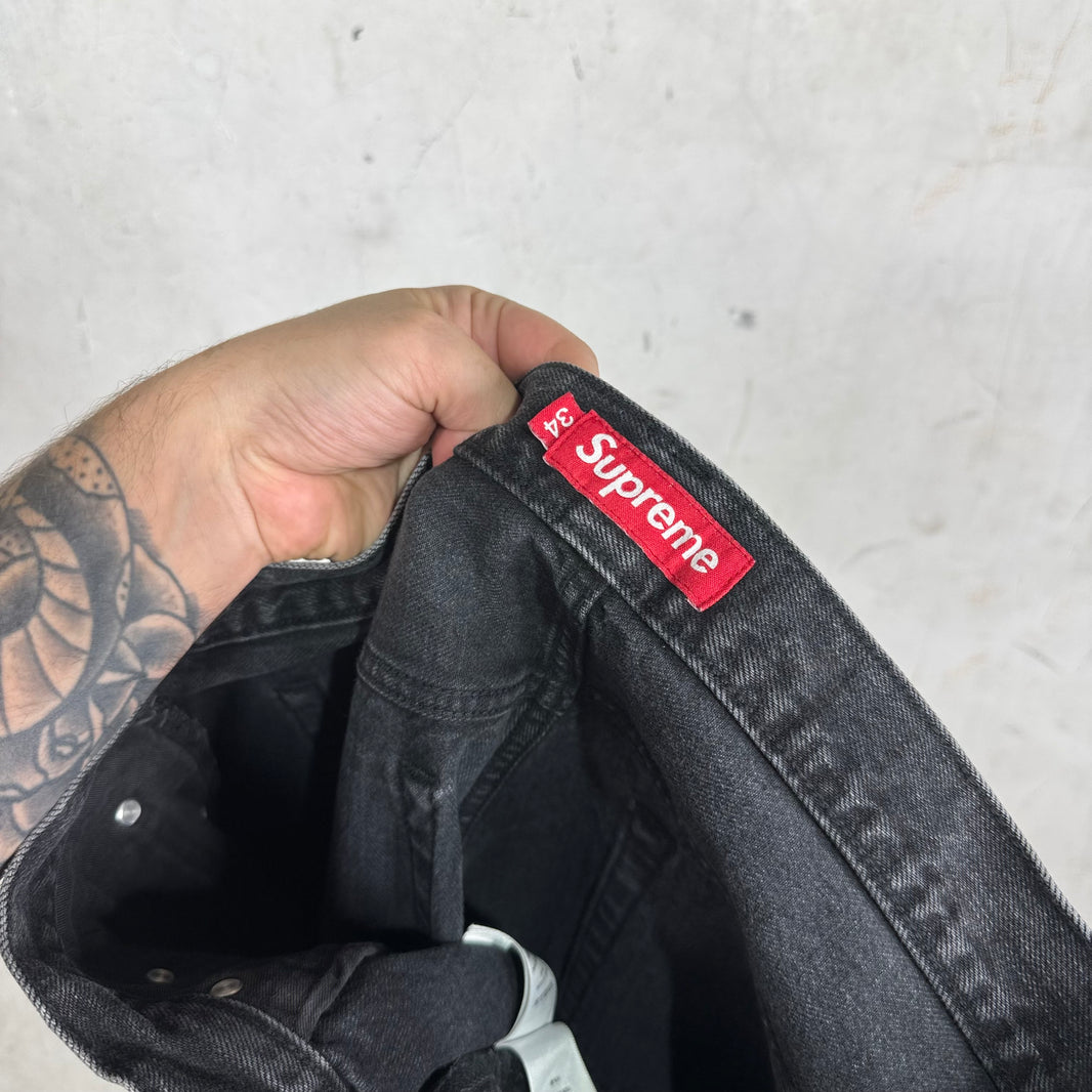 Supreme Faded Grey Selvedge Jeans