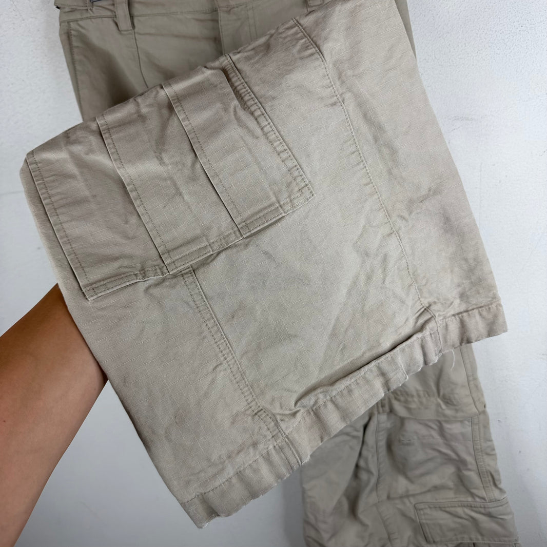 Balenciaga White Flared Convertible Cargo Pants