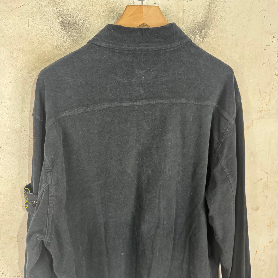 Stone Island Brushed Cotton Zip Up Jacket