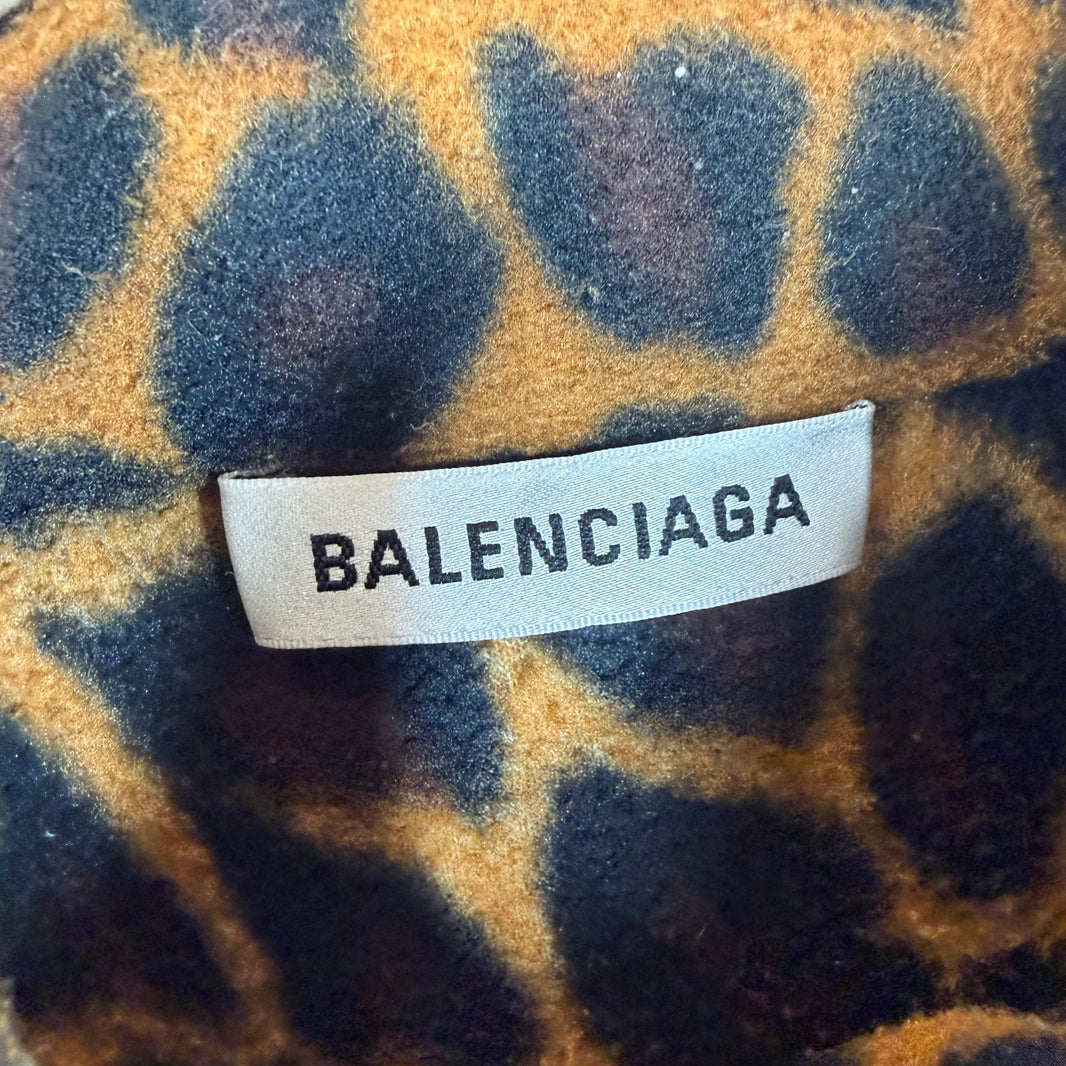 Balenciaga Leopard Hooded Fleece