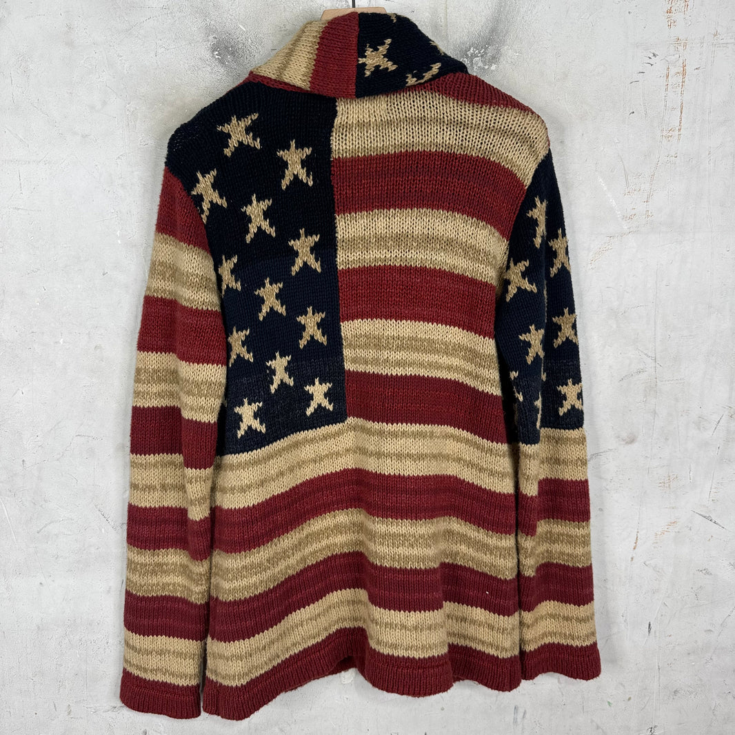 Ralph Lauren Denim & Supply American Flag Shawl Cardigan